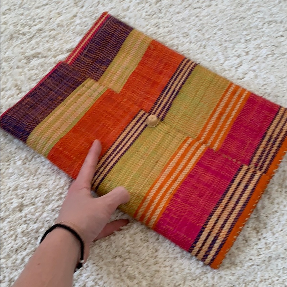 Handmade straw pouch